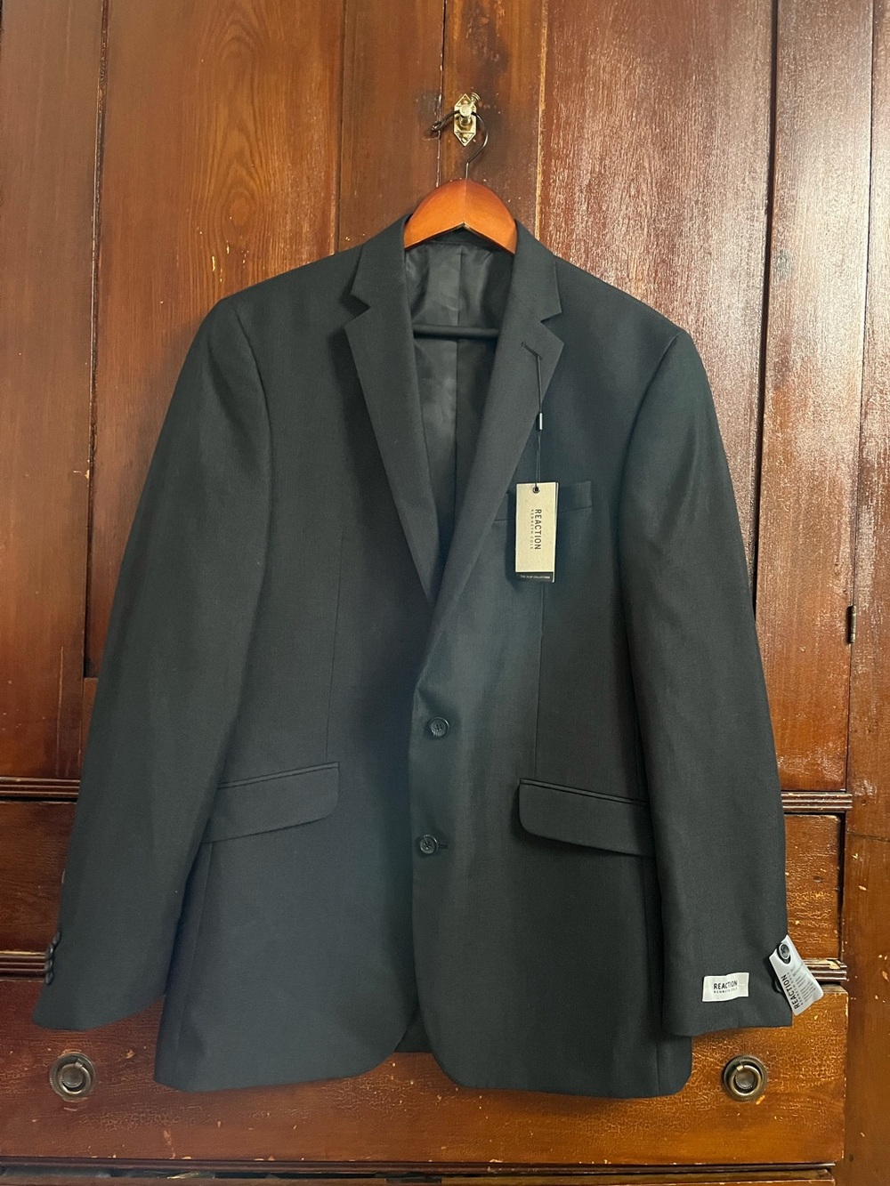 NWT 40L Kenneth Cole Reaction charcoal slim fit Suit Jacket